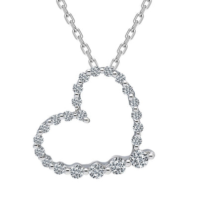 Diamant Valentinstag Herz Collier - handgefertigter Diamantschmuck aus Feingold | Sirius Diamant