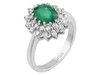 Entourage Smaragd Diamant Ring in 585 Weißgold Diamantring
