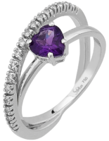 Diamant & Amethyst Ring