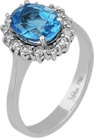 Diamant & Topas Ring