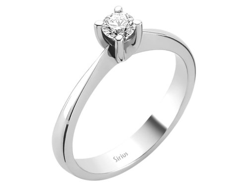 0,24 Karat Solitaire Diamant Ring in 585er 14K Weissgold