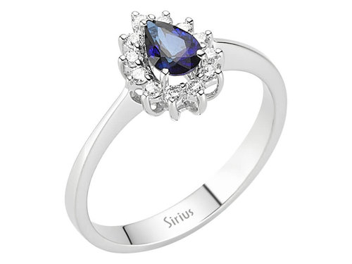 Entourage Saphir Diamant Ring Diamantring 14 Karat Gold