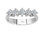 0,83 Carat 5 Diamanten Memoire Ring Memoirering