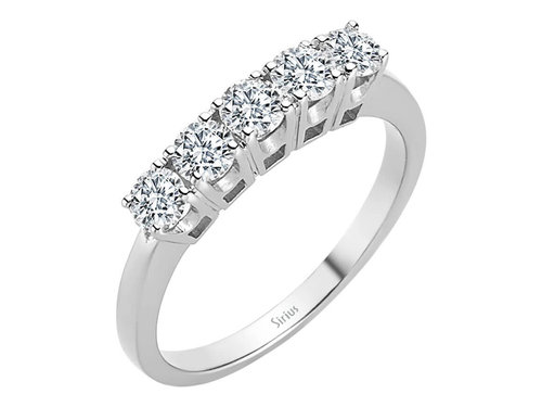 Memoire Ring Diamantring 585er 14 Karat Weissgold 0,73 Karat