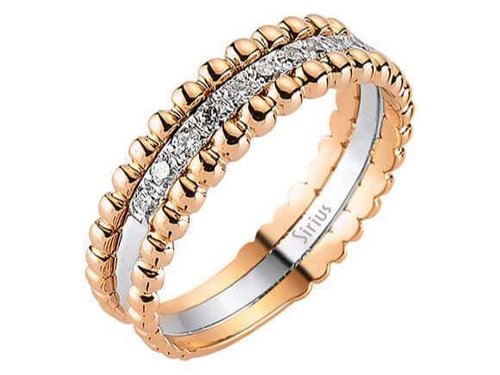 Antragsring Diamantring Rotgold & Weissgold