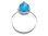 Diamant und Drop Blauer Topas Ring Damenring