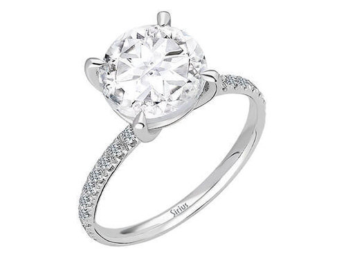 Diamant und Weißer Topas Ring