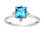 Diamant und Prinzessin Blauer Topas Ring