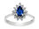 Diamant und Tropfen Saphir Chiara Ring