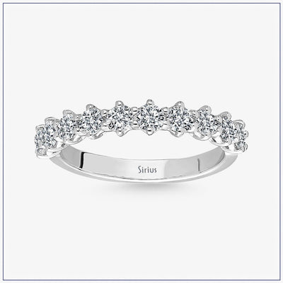 Halbrund Diamantring