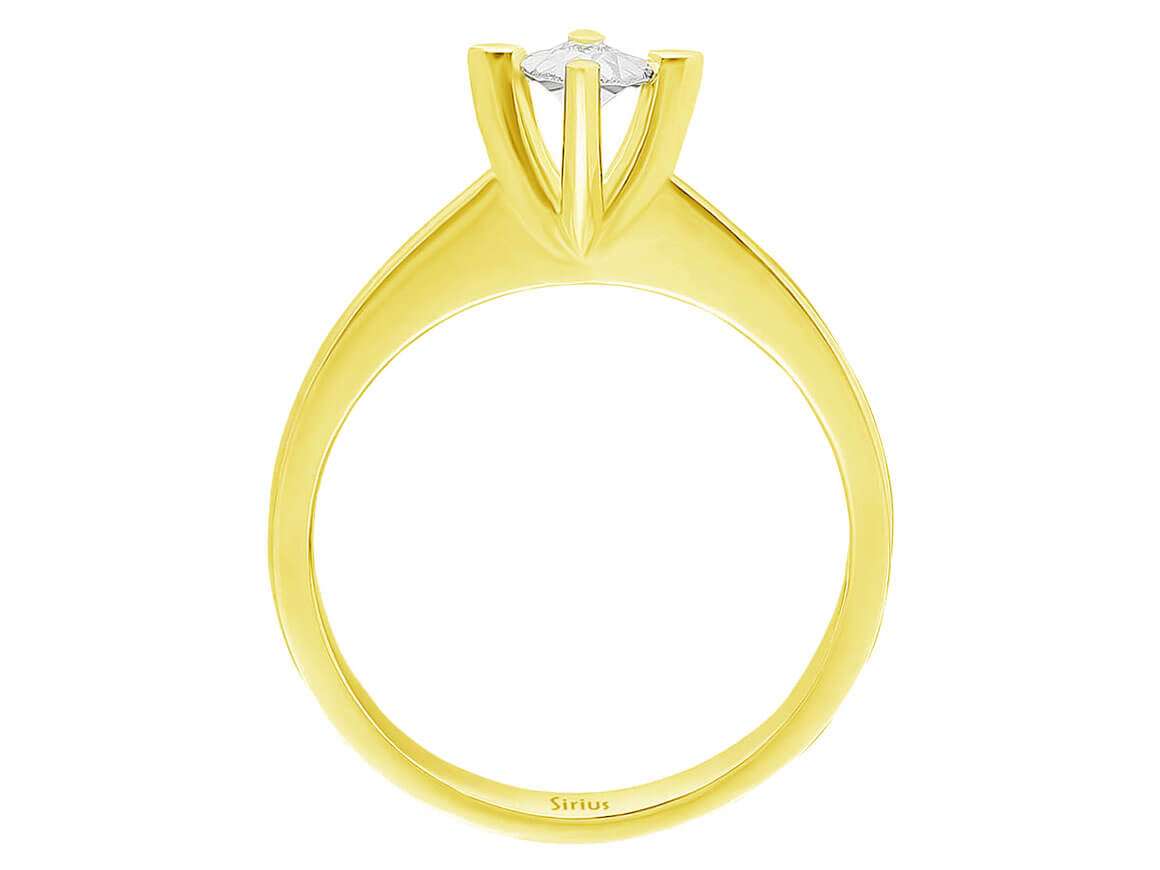 0,30 Carat Diamant Solitär Effekt Ring - handgefertigter Diamantschmuck aus Feingold | Sirius Diamant