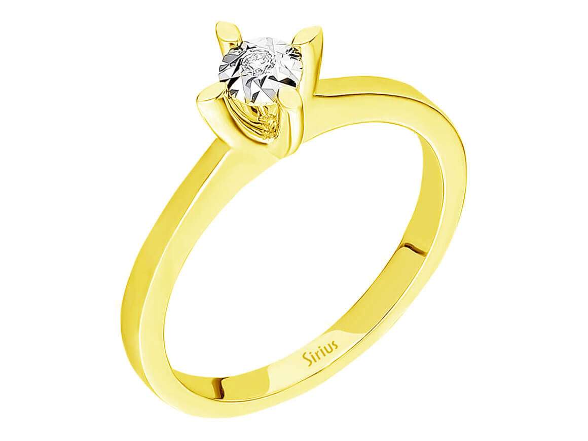 0,30 Carat Diamant Solitär Effekt Ring - handgefertigter Diamantschmuck aus Feingold | Sirius Diamant