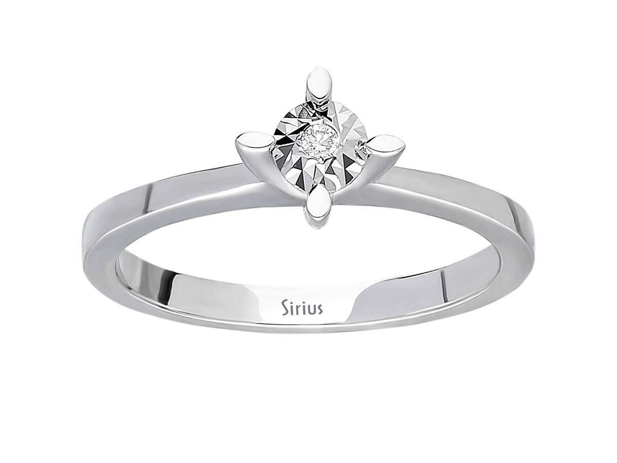 0,30 Carat Effekt Diamant Solitär Ring - handgefertigter Diamantschmuck aus Feingold | Sirius Diamant