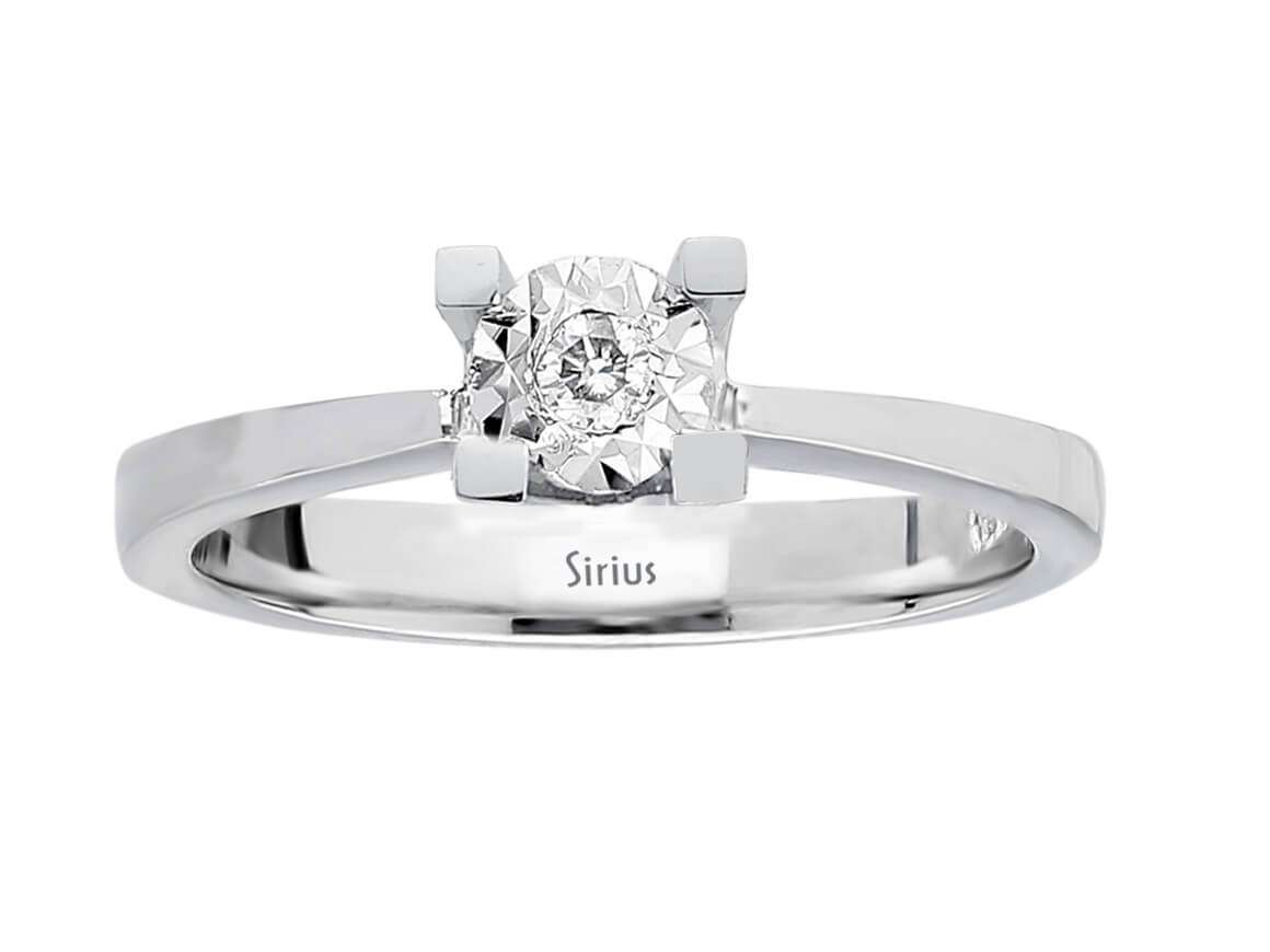 0,30 Karat Effekt Diamant Solitär Ring - handgefertigter Diamantschmuck aus Feingold | Sirius Diamant