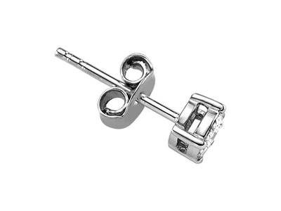 0.30 carat diamond solitaire effect men's earring in 8 K white gold