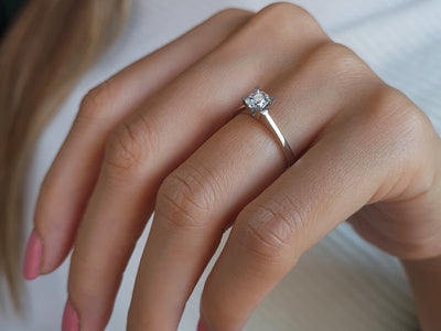 0.40 carat effect diamond solitaire ring