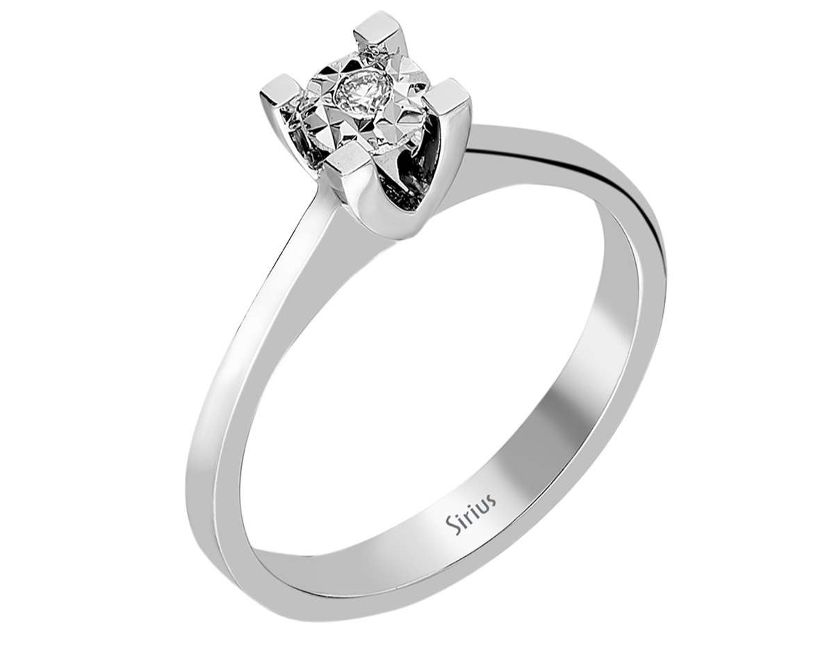 0,40 Karat Effekt Diamant Solitär Ring - handgefertigter Diamantschmuck aus Feingold | Sirius Diamant