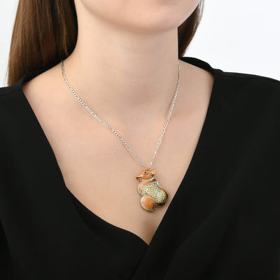 Squirrel-shaped necklace – Handmade