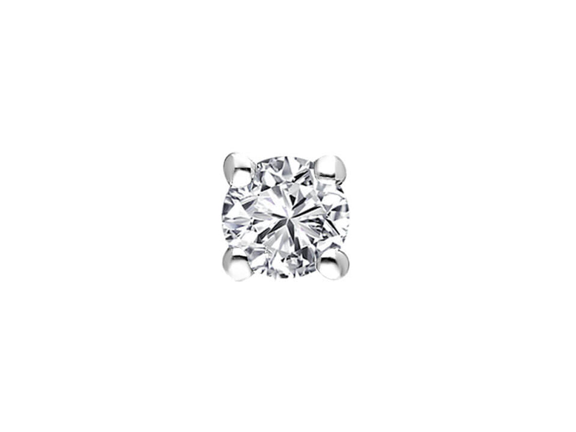 0.09 carat diamond solitaire men's earrings