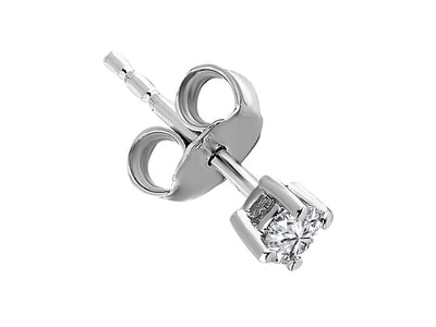 0.09 carat diamond solitaire men's earrings