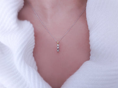 Collier tria diamant 0,11 carat