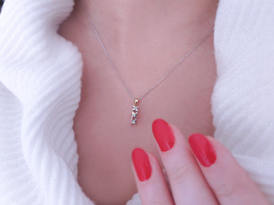 Collier tria diamant 0,11 carat