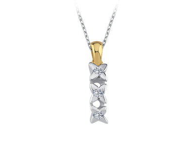 Collier tria diamant 0,11 carat