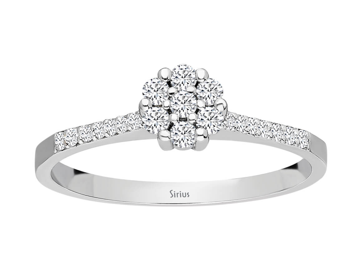 Total 0.25 carat diamond ring