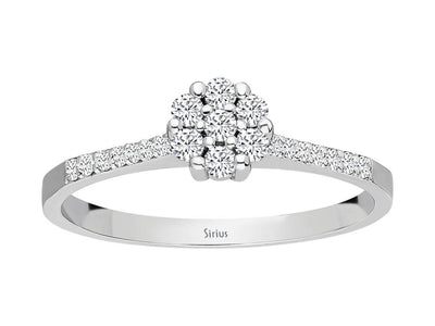 Total 0.25 carat diamond ring