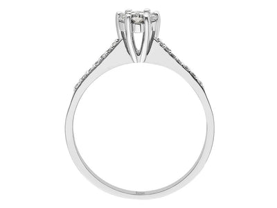 Total 0.25 carat diamond ring
