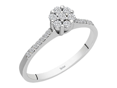 Total 0.25 carat diamond ring