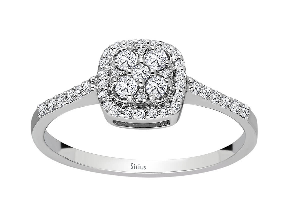 0,28 Karat Diamant Polaris Ring - handgefertigter Diamantschmuck aus Feingold | Sirius Diamant