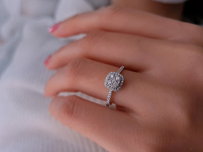 0.28 carat diamond Polaris ring