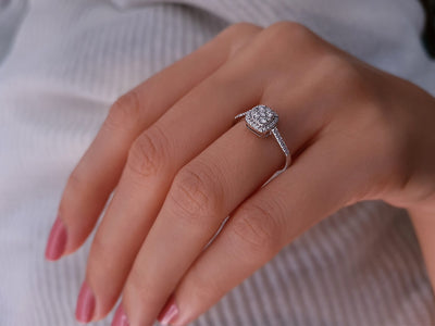 0.28 carat diamond Polaris ring