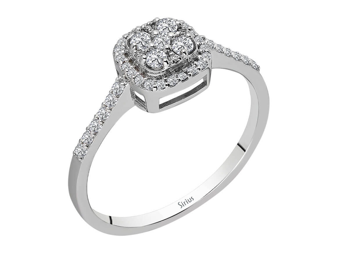 0,28 Karat Diamant Polaris Ring - handgefertigter Diamantschmuck aus Feingold | Sirius Diamant