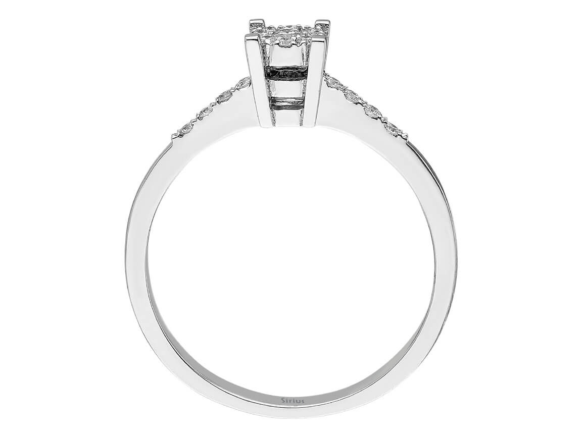 0,30 Carat Effekt Diamant Solitär Ring - handgefertigter Diamantschmuck aus Feingold | Sirius Diamant