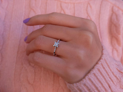 0.30 carat effect diamond solitaire ring