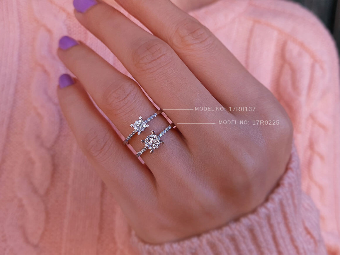 0.30 carat effect diamond solitaire ring