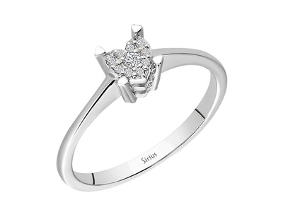 0.30 Carat Heart Cut Diamond Solitaire Effect Ring