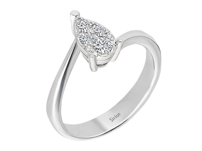 0.35 Carat Drop Diamond Effect Solitaire Ring
