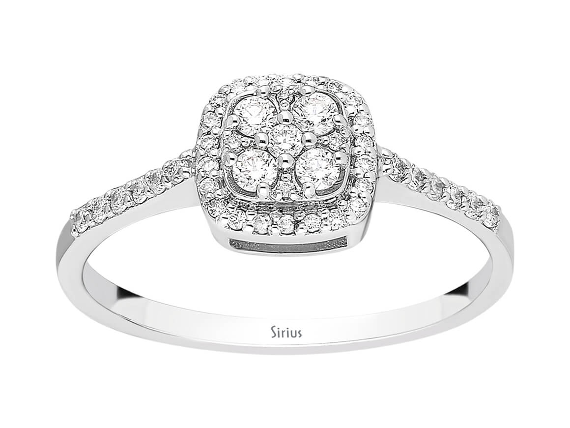 0.35 carat diamond borealis ring