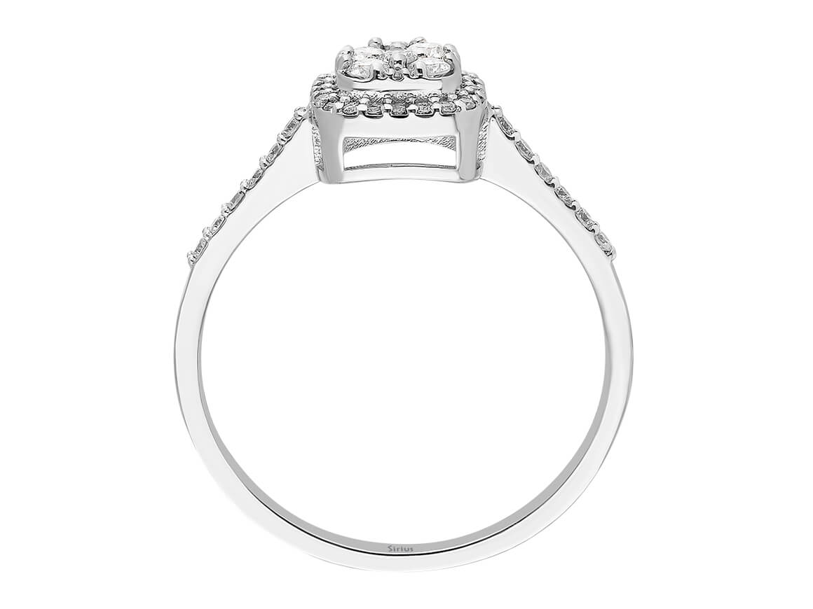 0.35 carat diamond borealis ring