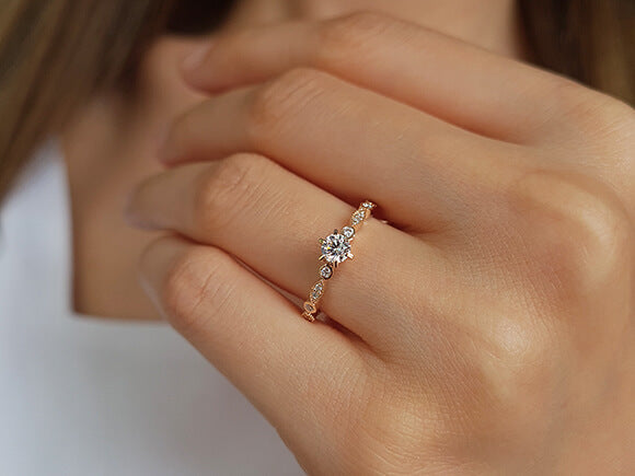 0.35 carat diamond Inanna ring