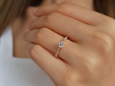 0.35 carat diamond Inanna ring