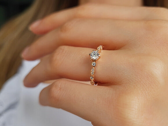 0.35 carat diamond Inanna ring