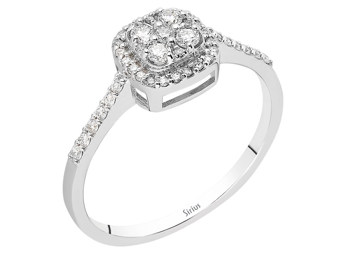 0.35 carat diamond borealis ring
