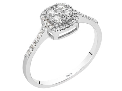 0.35 carat diamond borealis ring