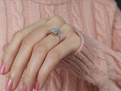 0.38 carat diamond Lunaris ring