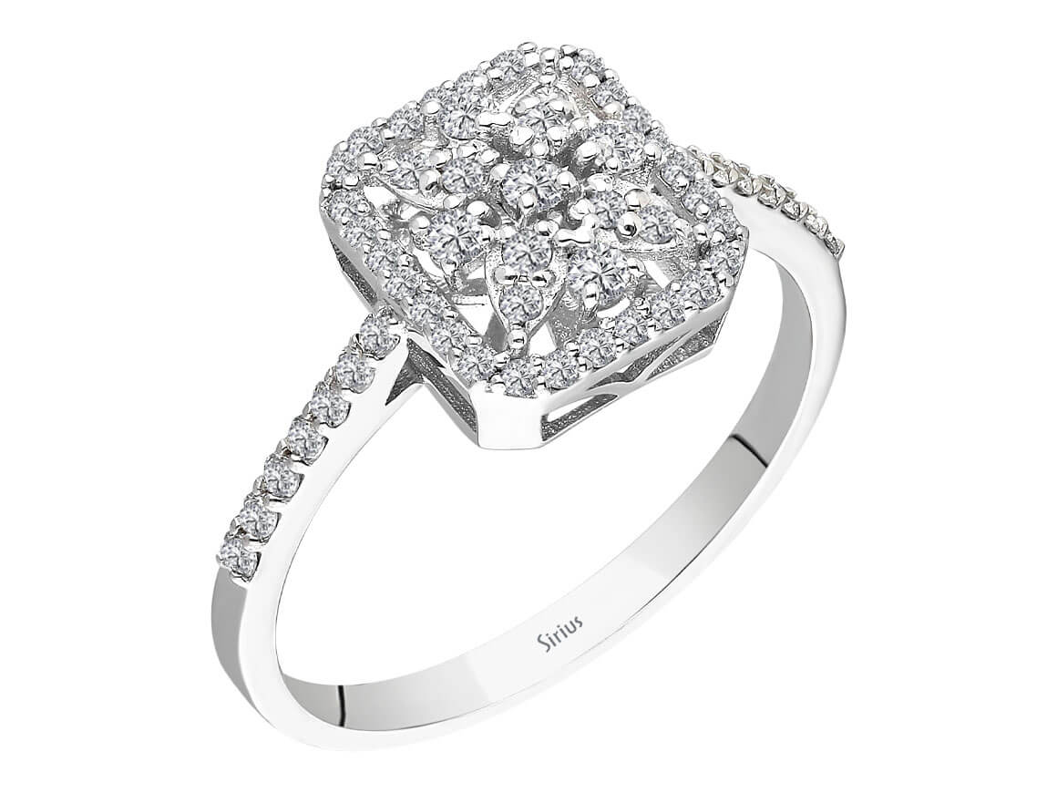 0,38 Karat Diamant Ring - handgefertigter Diamantschmuck aus Feingold | Sirius Diamant