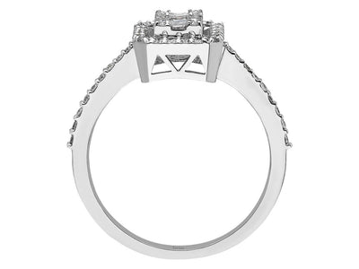 0.40 carat diamond baguette Emilia ring